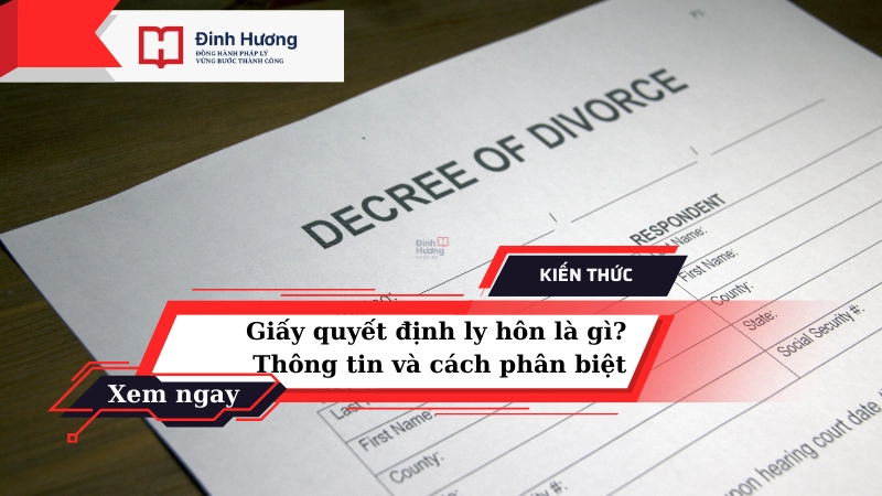 giấy quyết định ly hôn