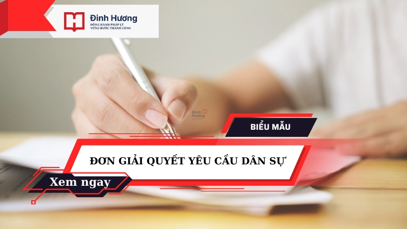 đơn giải quyết yêu cầu dân sự