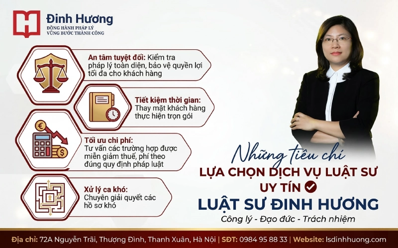 Dịch vụ luật sư Đinh Hương chất lượng và uy tín