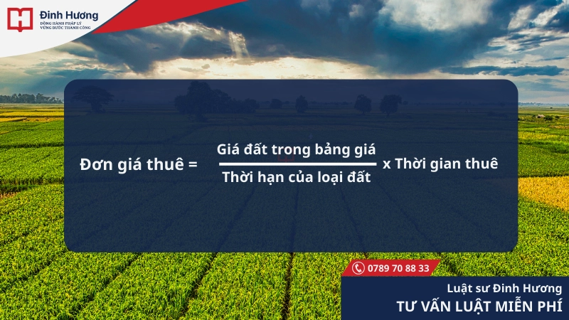 Công thức tính tiền thuê đất nông nghiệp trả 1 lần Công thức tính tiền thuê đất nông nghiệp trả 1 lần