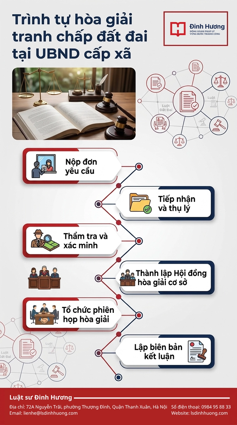 Trình tự hòa giải tại UBND cấp xã