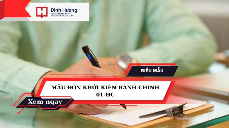 Mẫu đơn khởi kiện hành chính 01-HC