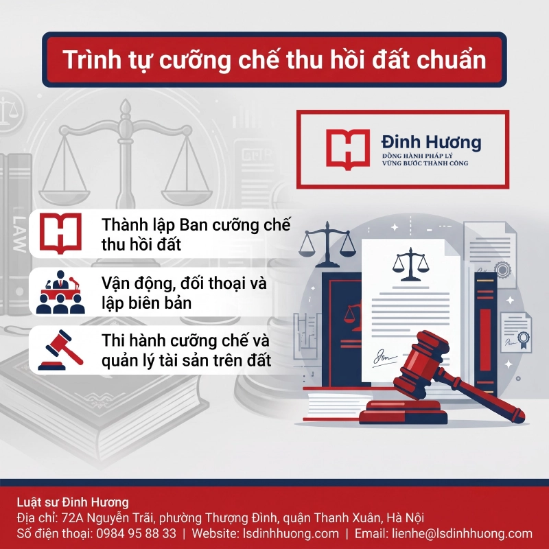 Quy trình cưỡng chế thu hồi đất