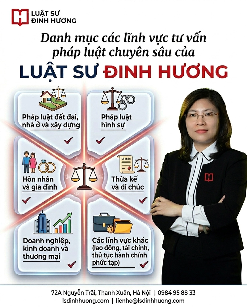 Các lĩnh vực tư vấn của luật sư Đinh Hương Các lĩnh vực tư vấn của luật sư Đinh Hương