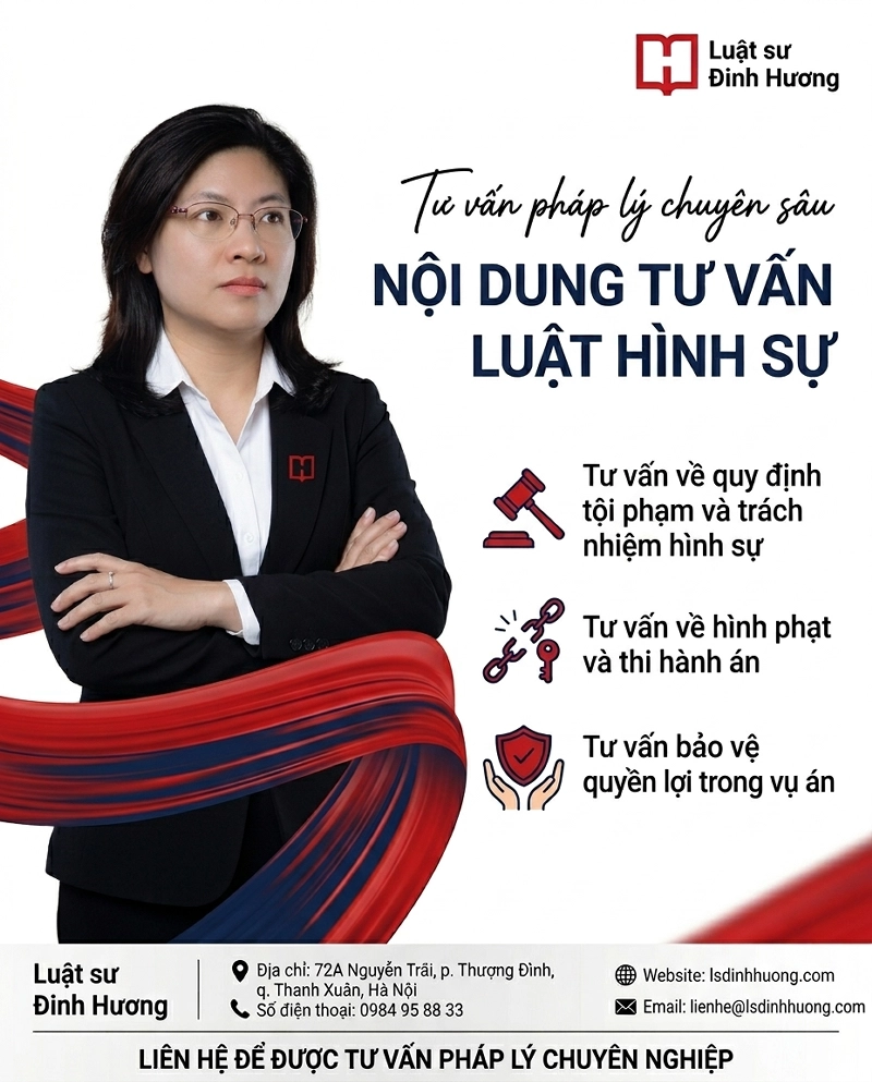 Các nội dung tư vấn luật hình sự