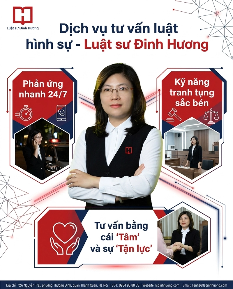 Dịch vụ tư vấn luật hình sự cùng luật sư Đinh Hương