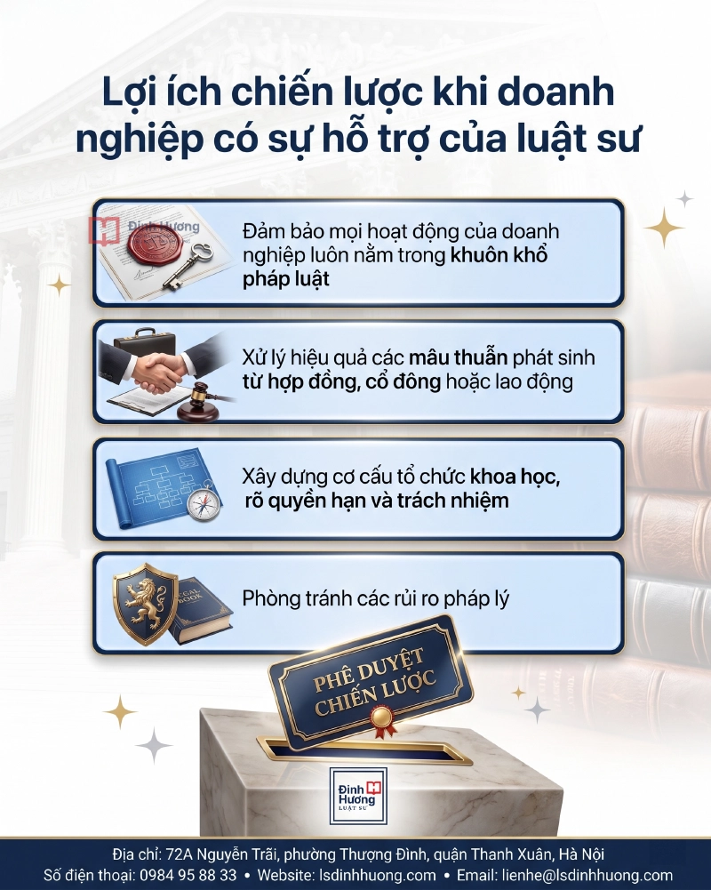 Lợi ích to lớn khi doanh nghiệp có sự hỗ trợ của luật sư Lợi ích to lớn khi doanh nghiệp có sự hỗ trợ của luật sư