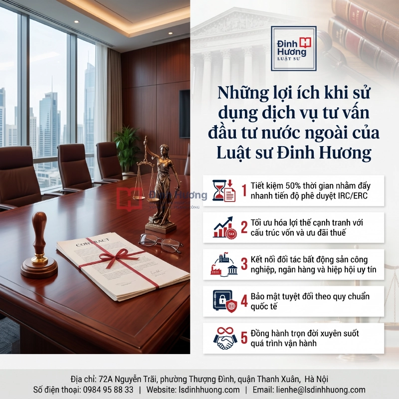 Lợi ích khi sử dụng dịch vụ tư vấn đầu tư nước ngoài của luật sư Đinh Hương