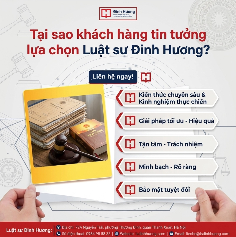 lý do khách hàng tin tưởng dịch vụ của Luật sư Đinh Hương