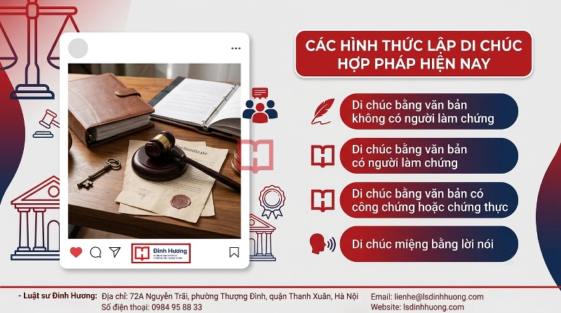 Các hình thức lập di chúc hợp pháp hiện nay