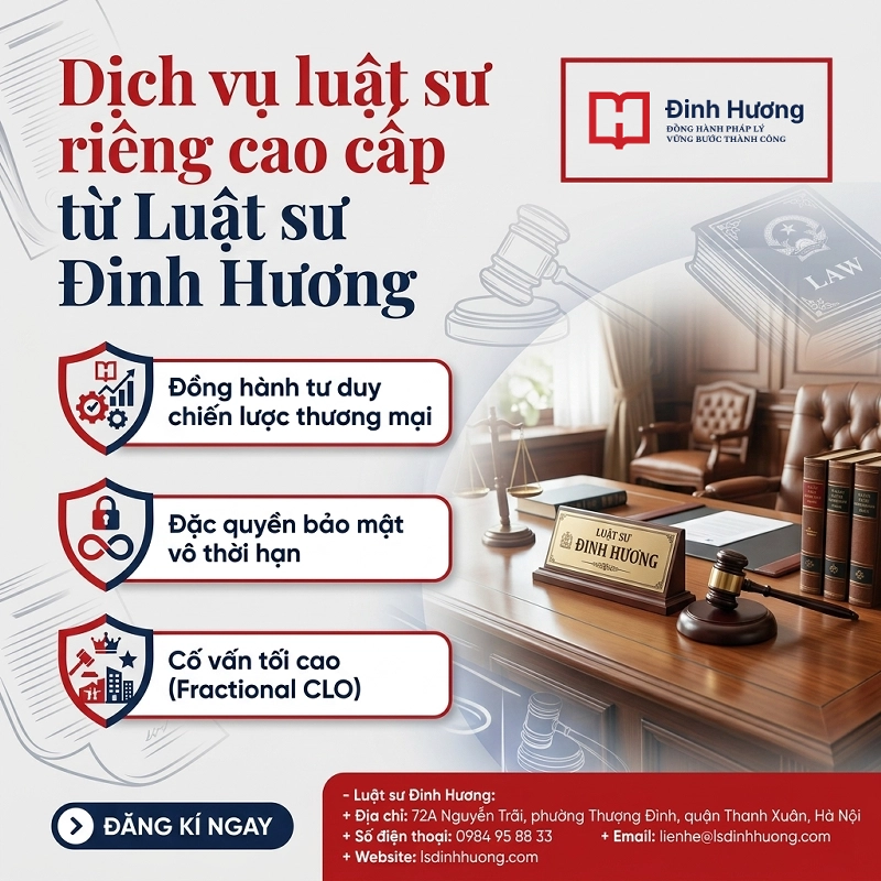 Dịch vụ luật sư riêng cao cấp của Luật sư Đinh Hương sẽ hỗ trợ hiệu quả cho khách hàng Dịch vụ luật sư riêng cao cấp của Luật sư Đinh Hương