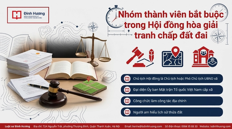 Nhóm thành viên bắt buộc trong Hội đồng hòa giải tranh chấp đất đai